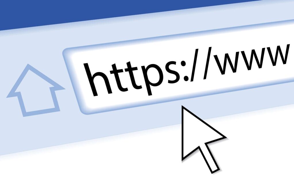 web browser url bar showing a link with illustrations of a roofing web design for Garland roofers